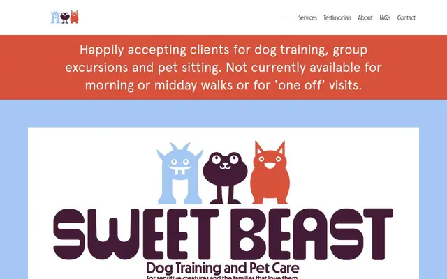Homepage of Sweet Beast – cat sitter in Norton, MA