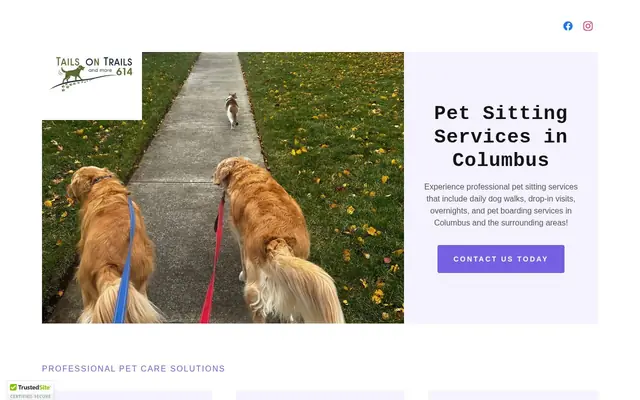 Homepage of Tails on Trails and More 614 – cat sitter in Upper Arlington, OH