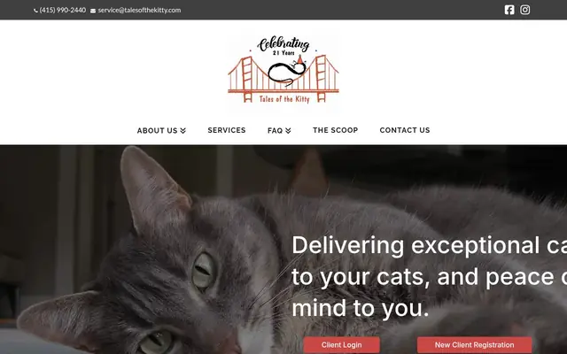 Homepage of Tales of the Kitty – cat sitter in San Francisco, CA