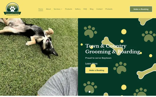 Homepage of Town & Country Grooming & Boarding – cat sitter in Baytown, TX