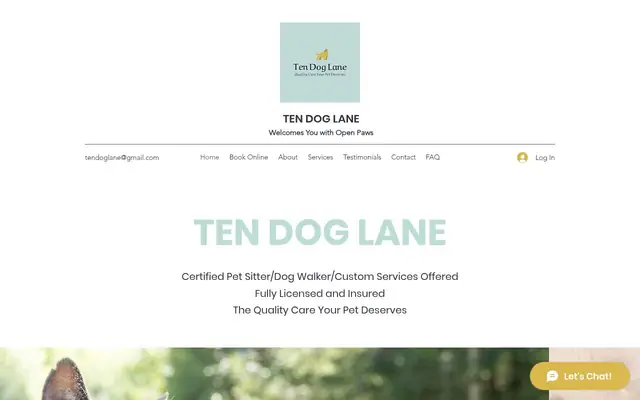 Homepage of Ten Dog Lane – cat sitter in Bennington, VT