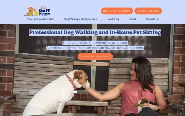 Homepage of Texas Ruff House – cat sitter in Hutto, TX