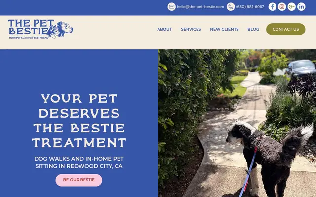 Homepage of The Pet Bestie – cat sitter in San Carlos, CA