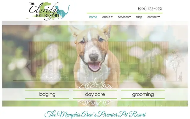 Homepage of Claridge Spa Pet Resort – cat sitter in Collierville, TN