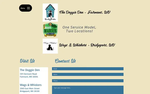 Homepage of The Doggie Den – cat sitter in Fairmont, WV