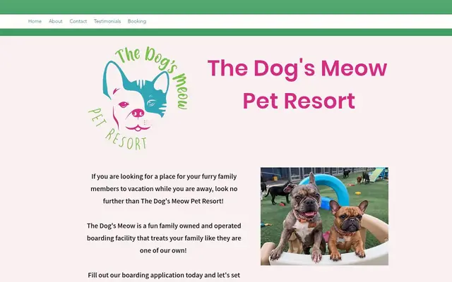 Homepage of The Dog’s Meow Pet Resort – cat sitter in Midland, TX