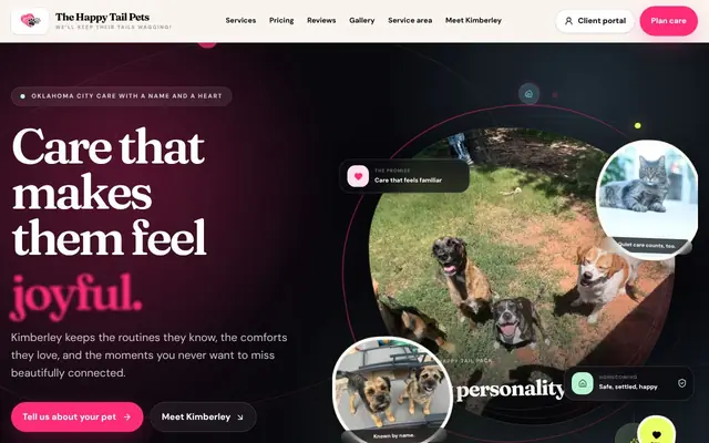 Homepage of The Happy Tail Pets – cat sitter in Oklahoma City, OK