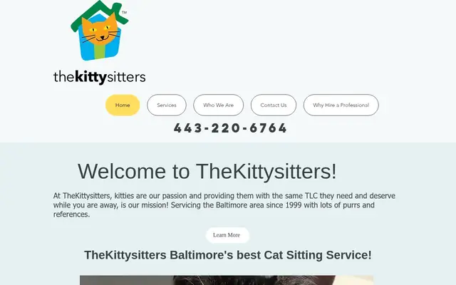 Homepage of Thekittysitters – cat sitter in Baltimore, MD