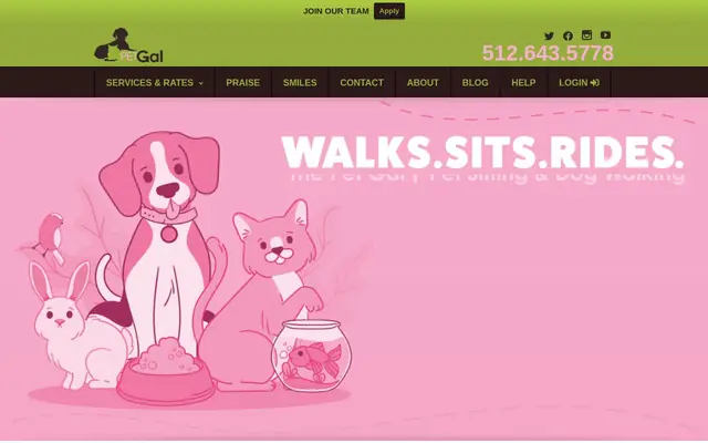 Homepage of The Pet Gal – cat sitter in Hutto, TX