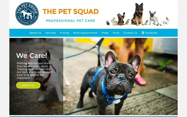 Homepage of The Pet Squad Professional Pet Care – cat sitter in Carrollton, TX