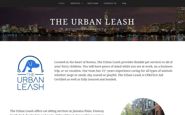 Homepage of The Urban Leash, LLC – cat sitter in Salem, MA
