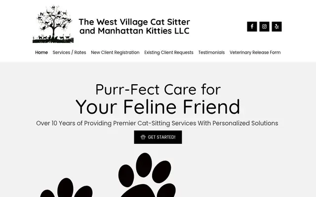 Homepage of The West Village Cat Sitter & Manhattan Kitties LLC – cat sitter in New York, NY