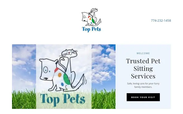 Homepage of Top Pets – cat sitter in Smithfield, RI
