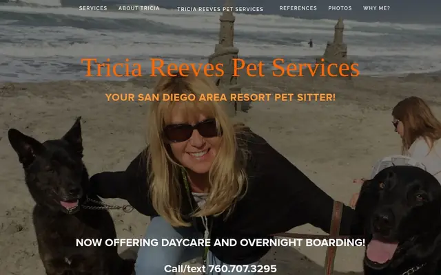 Homepage of Tricia Reeves Pet Services – cat sitter in La Jolla, CA