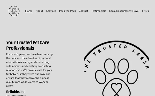 Homepage of The Trusted Leash Pet Care – cat sitter in Severn, MD
