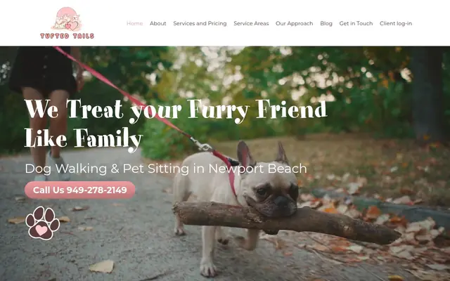 Homepage of Tufted Tails | Dog Walking & Pet Sitting – cat sitter in Costa Mesa, CA