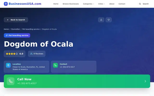 Homepage of Dogdom of Ocala – cat sitter in Dunnellon, FL
