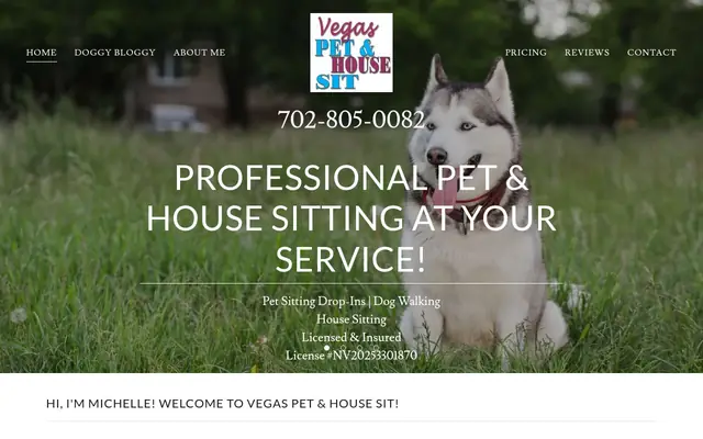 Homepage of Vegas Pet Sit – cat sitter in Nevada