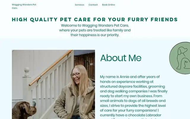 Homepage of Wagging Wonders Pet Care – cat sitter in Exeter, NH