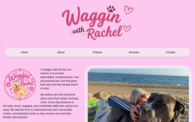 Homepage of Waggin With Rachel – cat sitter in Norton, MA