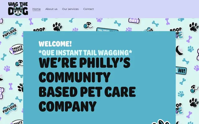 Homepage of Wag The Dog – cat sitter in Philadelphia, PA