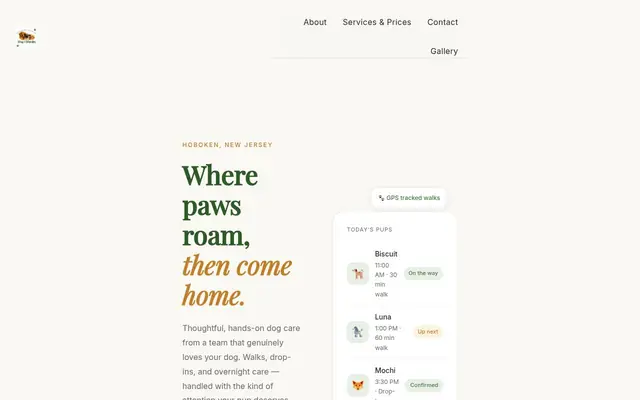 Homepage of Wag and Wander – cat sitter in Brooklyn, NY
