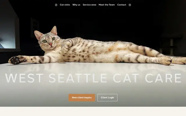 Homepage of West Seattle Cat Care – cat sitter in Washington