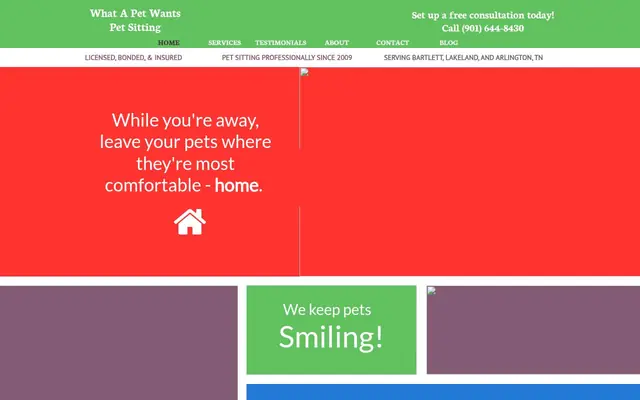 Homepage of What A Pet Wants Pet Sitters – cat sitter in Collierville, TN