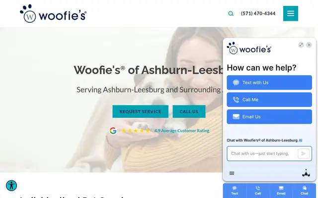 Homepage of Woofie’s® of Ashburn-Leesburg – cat sitter in Virginia