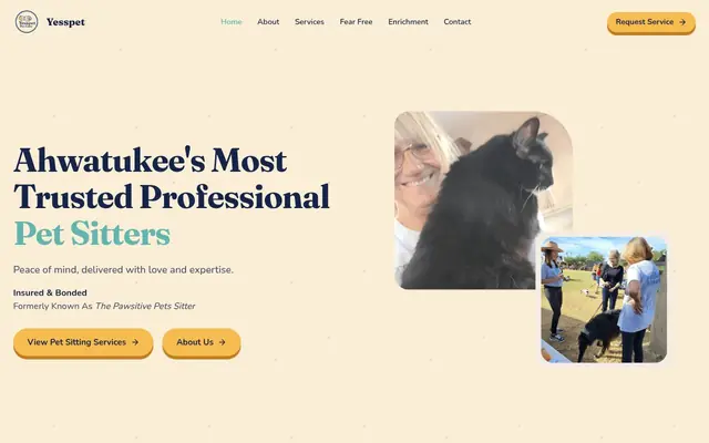 Homepage of Yesspet Pet Care – cat sitter in Phoenix, AZ