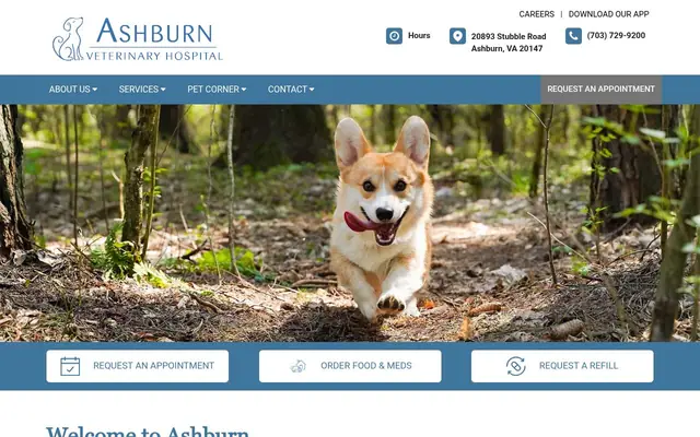 Homepage of Ashburn Veterinary Hospital – cat vet in Ashburn, VA