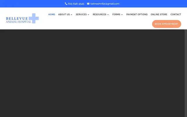 Homepage of Bellevue Animal Hospital – cat vet in Nashville, TN