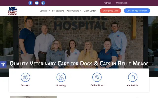 Homepage of Belle Meade Animal Hospital – cat vet in Nashville, TN