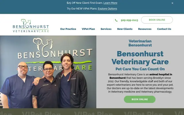 Homepage of Bensonhurst Veterinary Care – cat vet in Brooklyn, NY