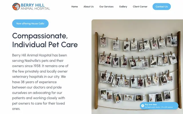Homepage of Berry Hill Animal Hospital – cat vet in Nashville, TN