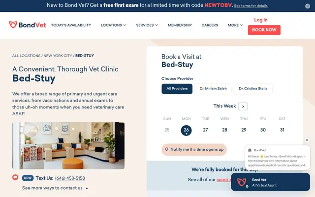 Homepage of Bond Vet - Bed-Stuy – cat vet in Brooklyn, NY