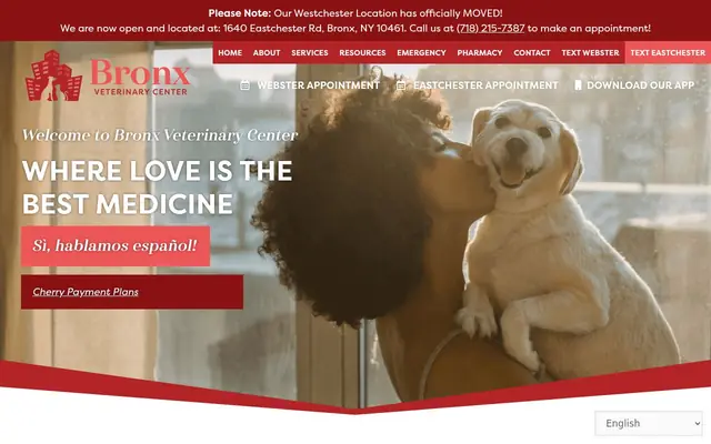 Homepage of Bronx Veterinary Center – cat vet in Bronx, NY