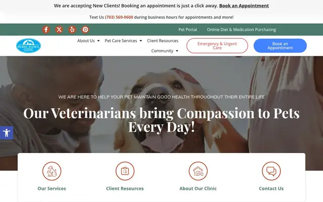 Homepage of Burke Animal Clinic – cat vet in Burke, VA