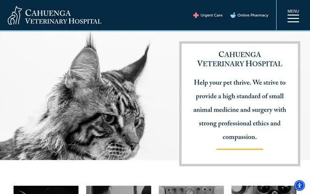 Homepage of Cahuenga Veterinary Hospital – cat vet in Los Angeles, CA