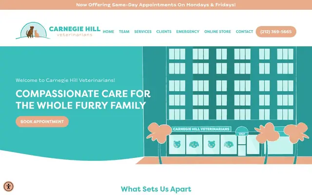 Homepage of Carnegie Hill Veterinarians – cat vet in New York, NY