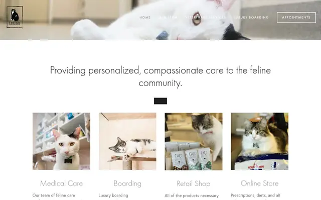 Homepage of Cat Clinic – cat vet in Costa Mesa, CA