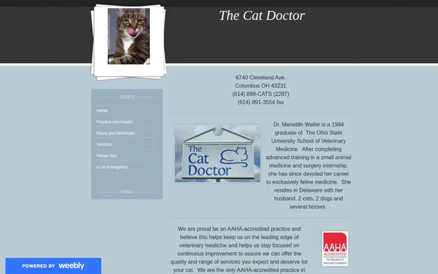 Homepage of Cat Doctor – cat vet in Columbus, OH