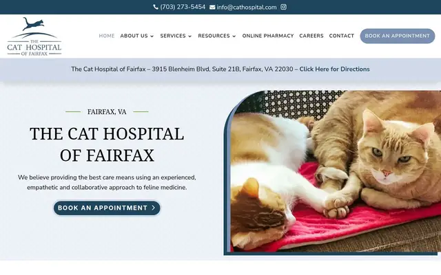 Homepage of The Cat Hospital of Fairfax Inc – cat vet in Fairfax, VA