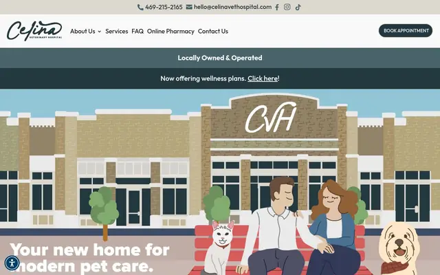 Homepage of Celina Veterinary Hospital – cat vet in Celina, TX