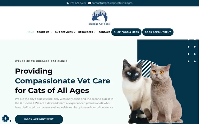 Homepage of Chicago Cat Clinic – cat vet in Chicago, IL