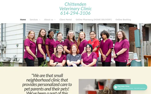 Homepage of Chittenden Veterinary Clinic – cat vet in Columbus, OH