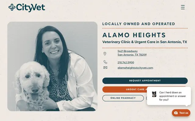 Homepage of CityVet | Alamo Heights Veterinary Clinic & Urgent Care – cat vet in San Antonio, TX