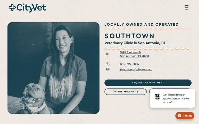 Homepage of CityVet | Southtown – cat vet in San Antonio, TX