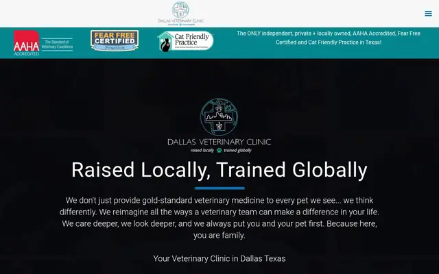 Homepage of Dallas Veterinary Clinic – cat vet in Dallas, TX
