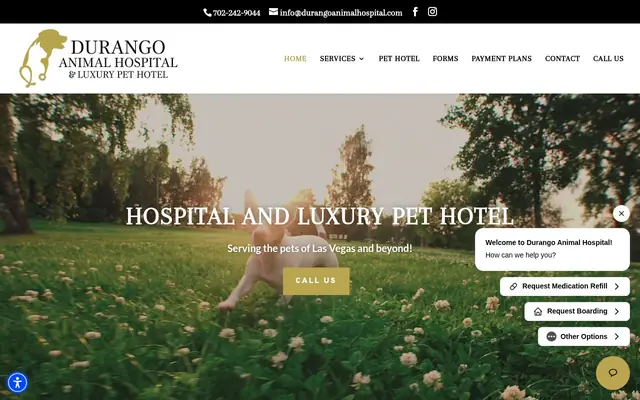 Homepage of Durango Animal Hospital – cat vet in Las Vegas, NV
